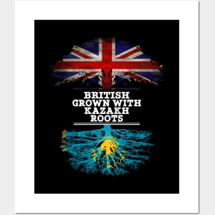 British Grown With Kazakh Roots - Gift for Kazakh With Roots From Kazakhstan Posters and Art